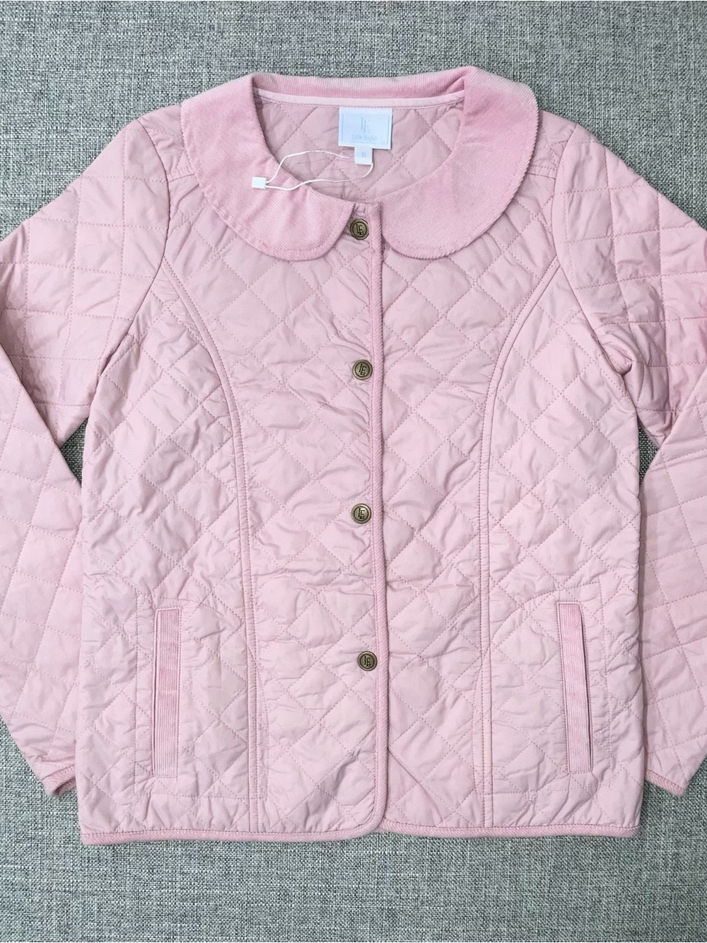 Little English Quilted Light Pink Jacket for Kids
